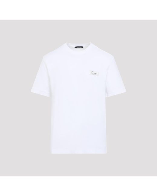 Jacquemus White La Montaigne T-Shirt for men