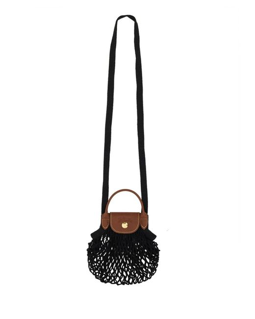 Longchamp Black Borsa Le Pliage Filet Mini