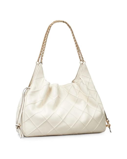 Tory Burch Natural Fleming Large Leather Tote