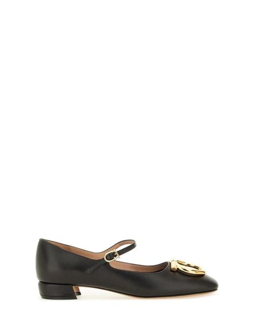 Ferragamo White "Mary Jane Maxi Gancini" Shoe