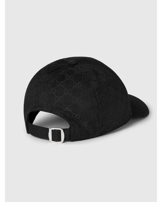 Gucci Black Gg Ripstop Baseball Hat for men