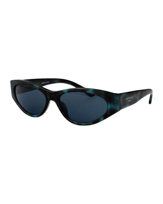 Balenciaga Blue Havana Acetate Sunglasses