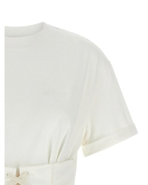 McQueen White Corset T-Shirt