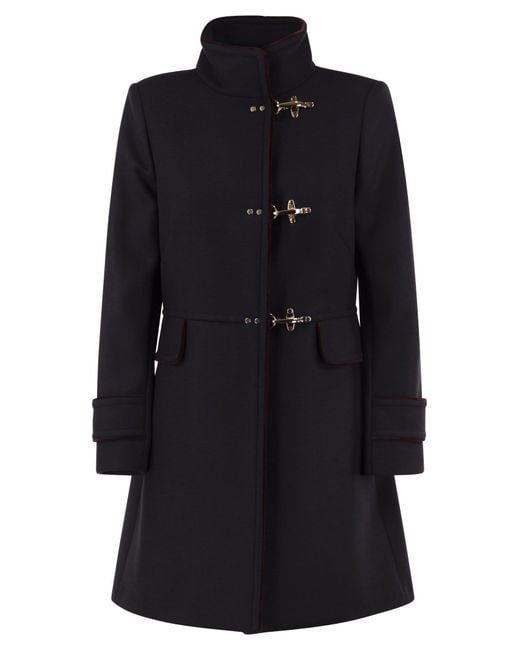 Fay Black 3 Ganci Wool And Cashmere-Blend Coat