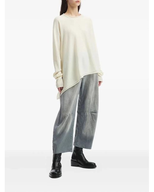 Y's Yohji Yamamoto White "Asymmetry" Sweater