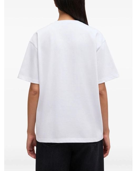 Ganni White Beaded Tiger T-Shirt