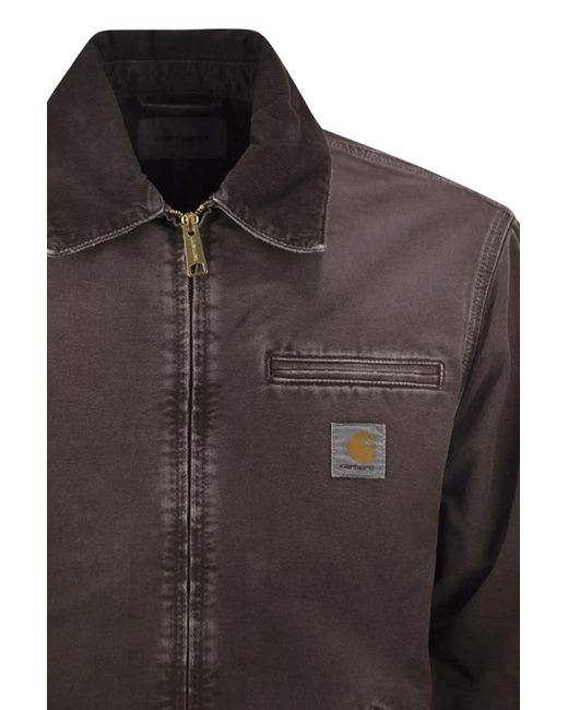 Carhartt Brown Washed Organic Dearborn Canvas Jacket