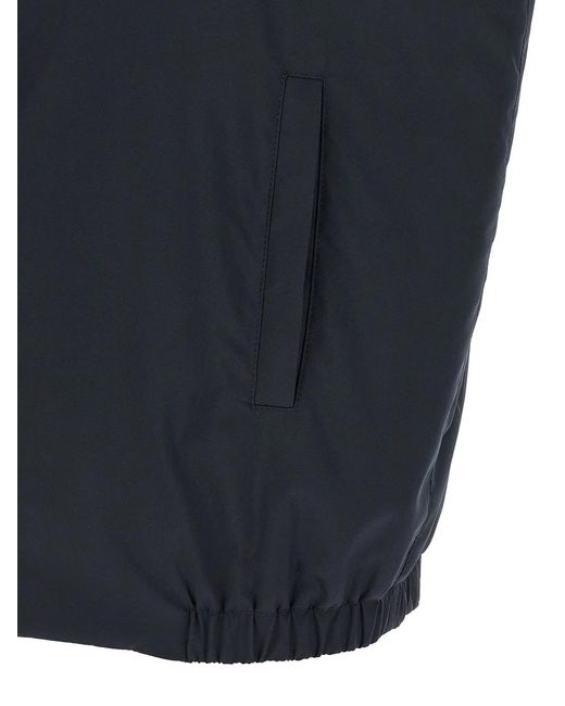 Kiton Blue Double Face Nylon Vest for men