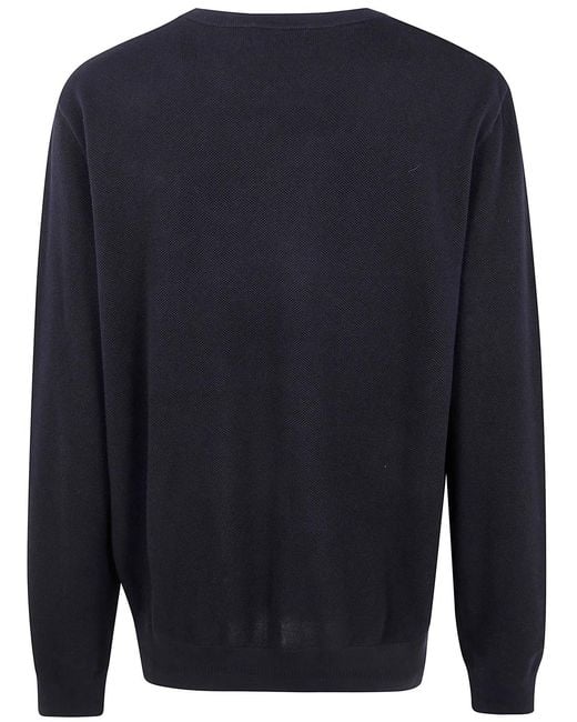 Fred Perry Black Pique Sweater With Logo for men