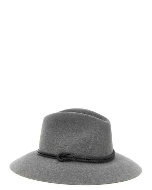 Brunello Cucinelli Gray Felt Hat