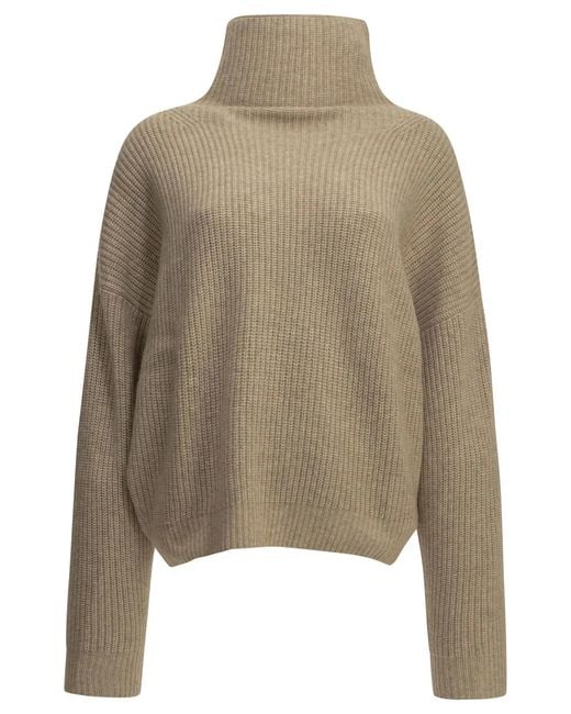 Isabel Marant Natural "Brooke" Turtleneck Sweater