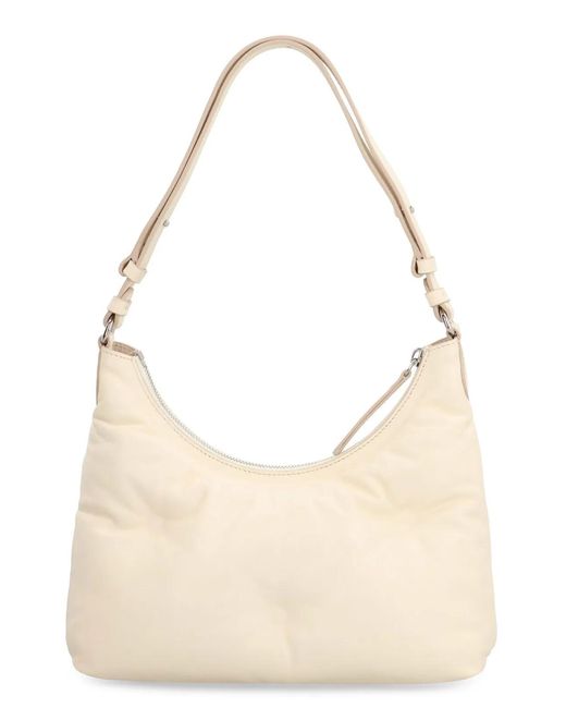 Maison Margiela Natural Glam Slam Leather Hobo-Bag