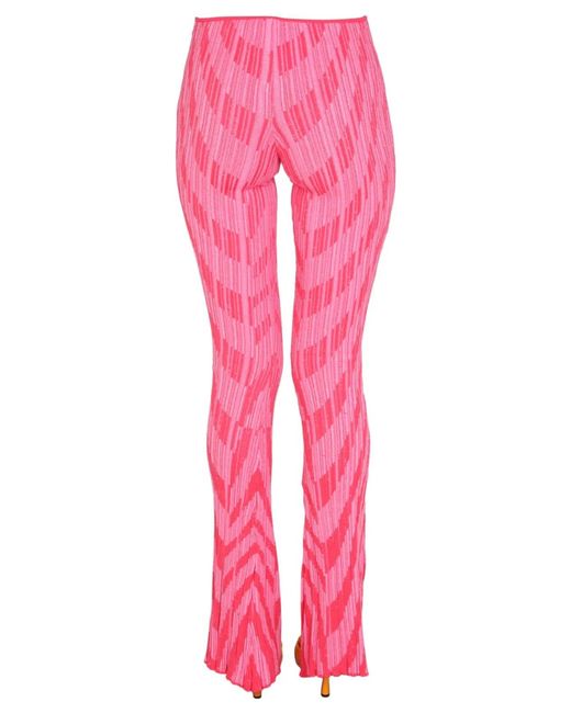Philosophy Di Lorenzo Serafini Pink Striped Pattern Pants