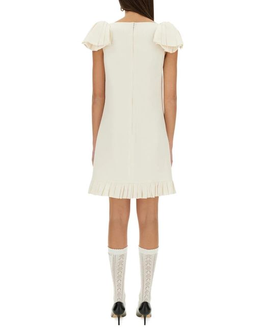 Valentino Garavani White Ivory Wool Blend Dress