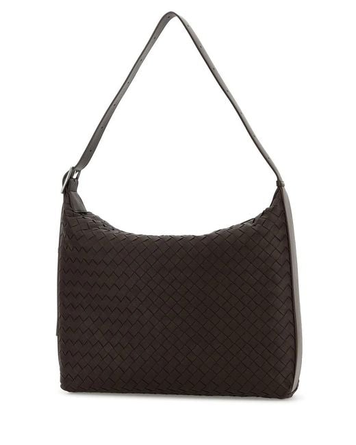 Bottega Veneta Black Leather Traveler Handbag for men