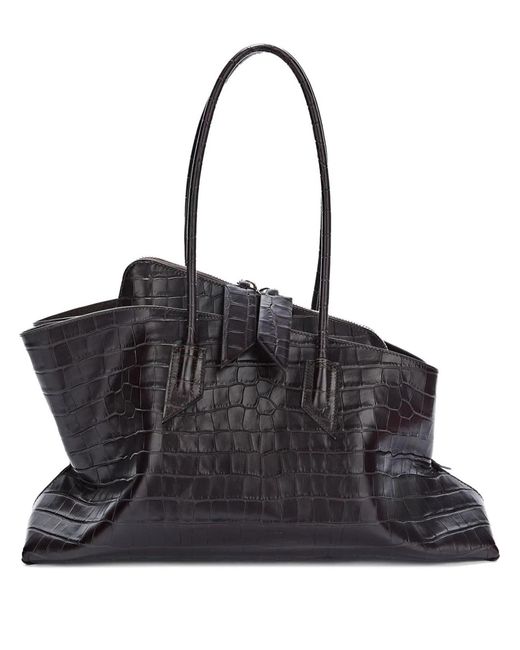 The Attico Black "La Passeggiata" Medium Top Handle Bag