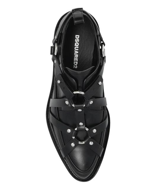 DSquared² Black Bondage Derby for men