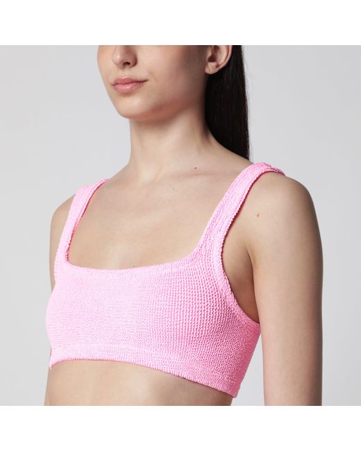 Hunza G Women's Pink Xandra Bubble Twopiece Bikini
