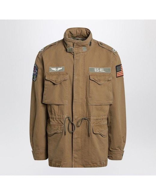 Polo Ralph Lauren Brown Sandcolored Military Jacket for men