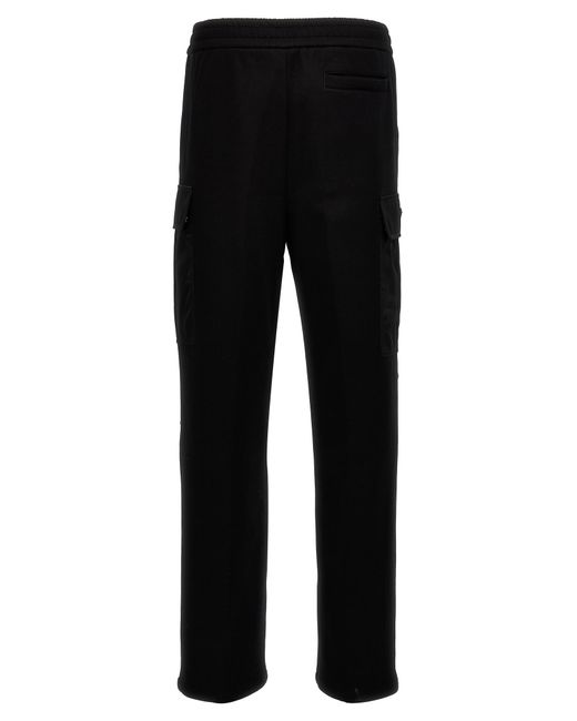 Prada Black Nylon Insert Cargo Joggers for men