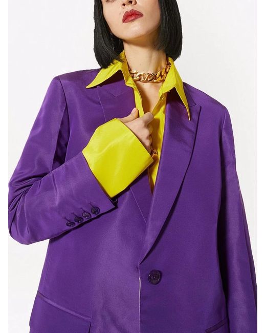 Valentino Purple Giacca Monopetto