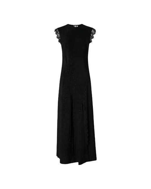 Pinko Black Acrylic Knit Dress