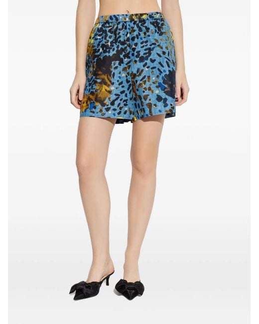 Fendi Blue Print Shorts With Spots