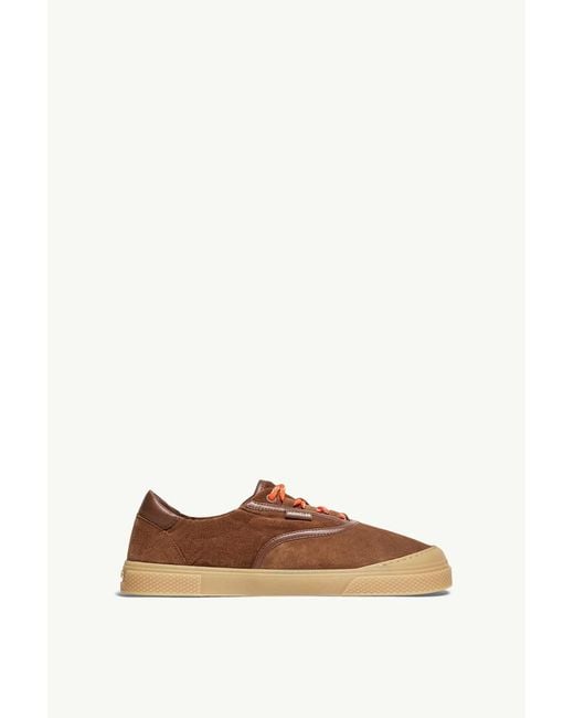 Moncler Brown Baskets Vera Leisure En Daim Marron