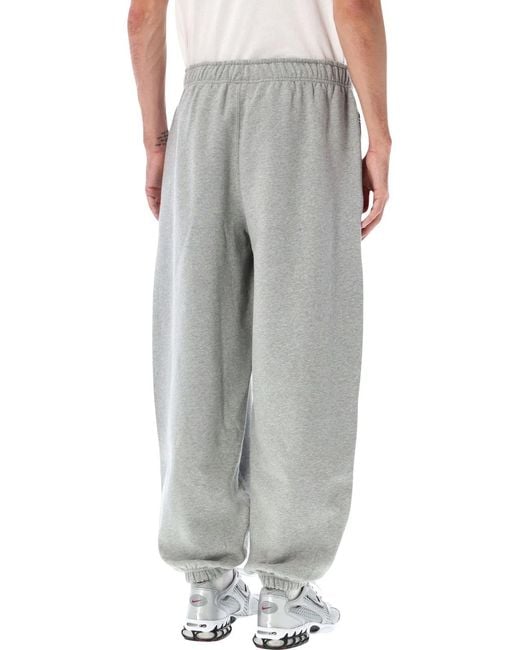 Nike Gray Solo Swoosh Fleece Pants for men