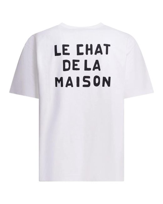 Valentino White Le Chat De La Maison Cotton T-Shirt for men