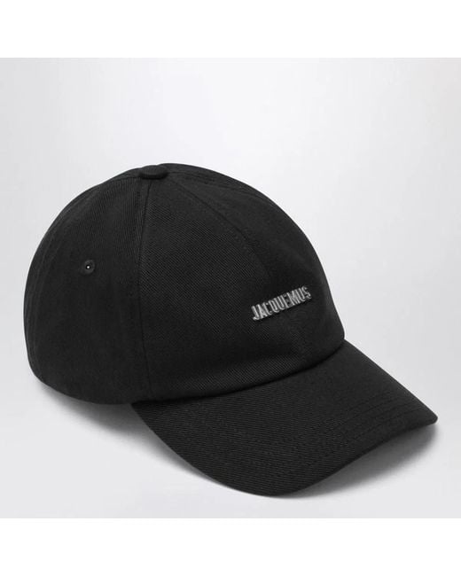 Jacquemus Black Baseball Cap With Logo for men