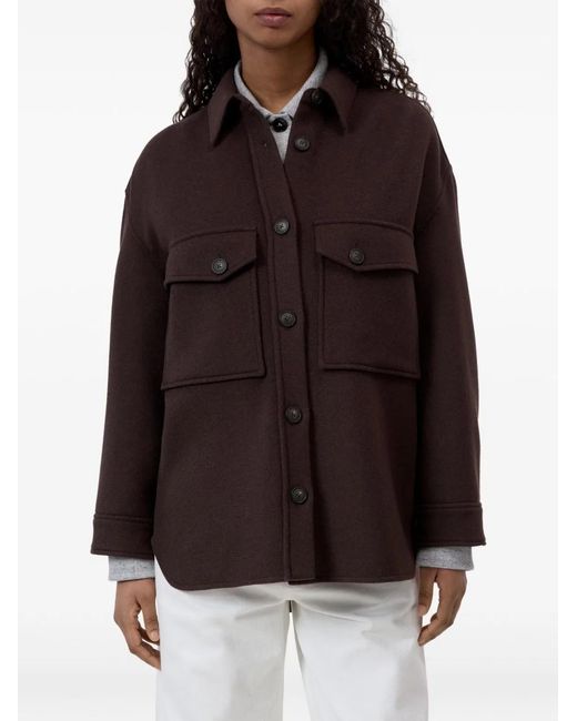 Closed Purple Spread Collar Oversized