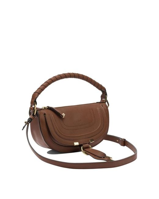 Chloé Brown Small "Marcie" Shoulder Bag