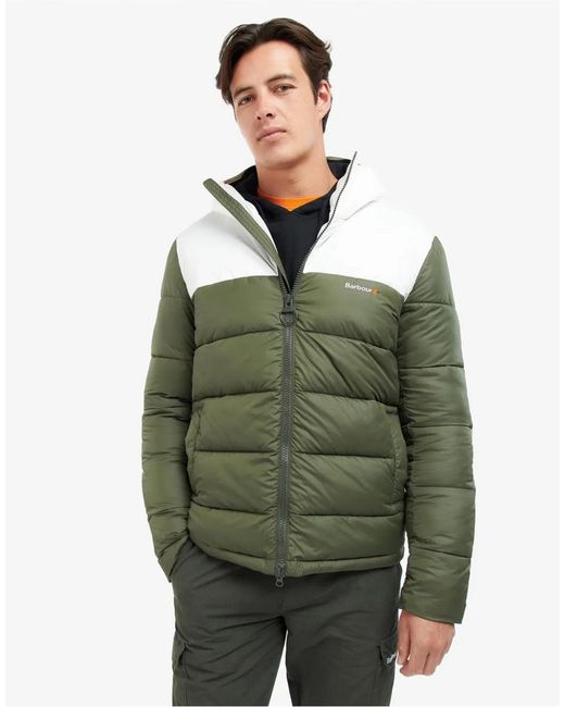 Barbour Green Hike Baffle Quilted Jacket for men
