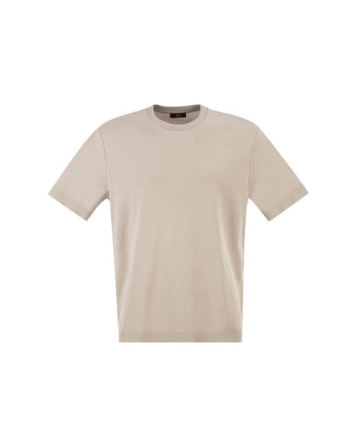 Herno White Cotton Jersey T-Shirt for men