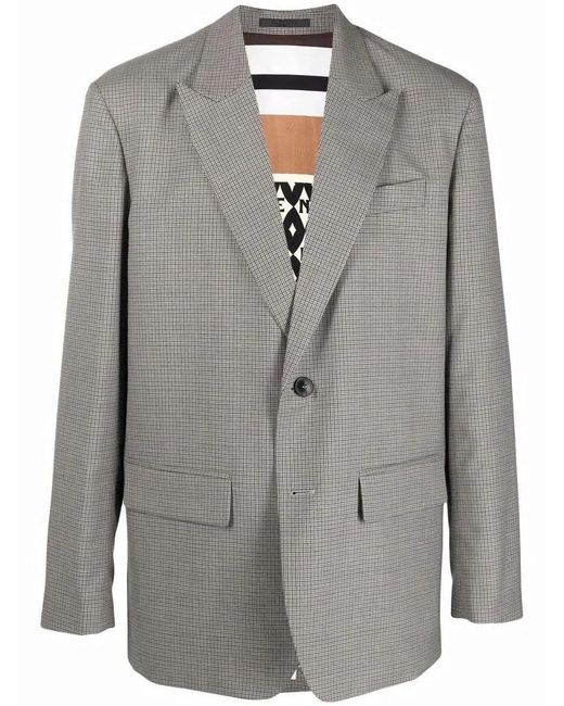 Valentino Gray Giacca M Petto Foderata for men