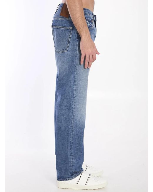 Valentino Garavani Blue Denim Trousers for men