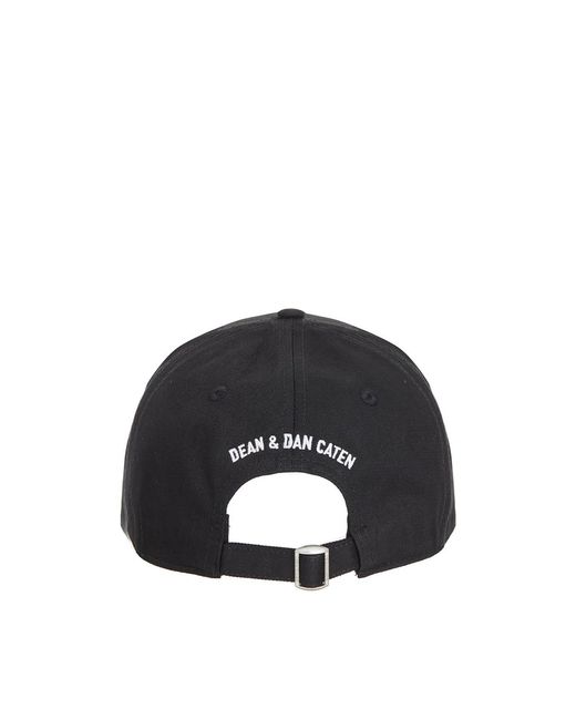 DSquared² Black Cappello Baseball Logo for men