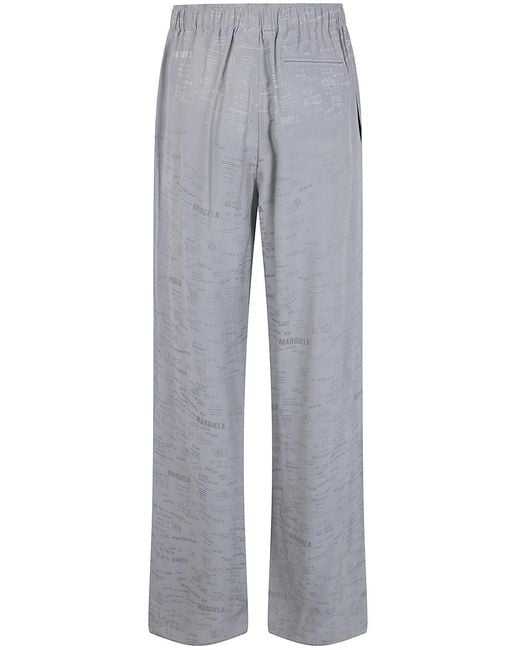MM6 by Maison Margiela Gray Acetate Viscose Rayon Pants