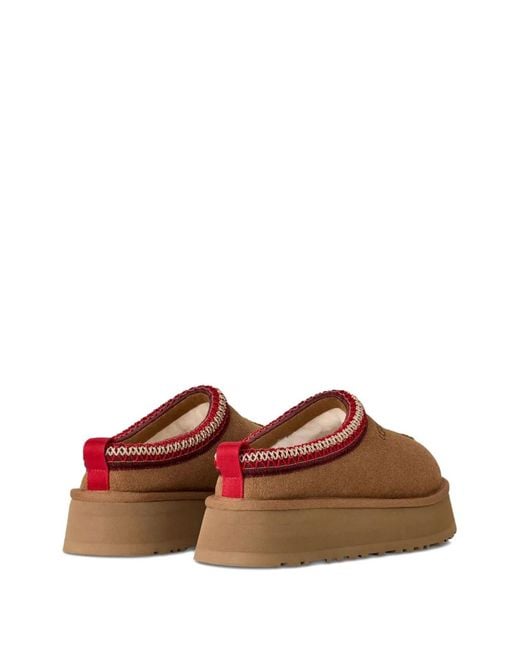 Ugg Brown Chestnut Suede Leather Tazz Ii Slippers
