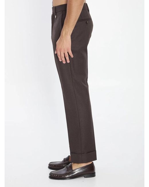 Burberry Gray Tailored Wool Trousers for men