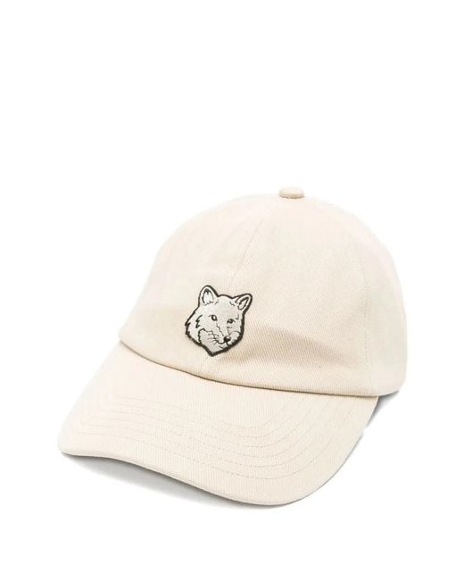 Maison Kitsuné Natural Maison Kitsuné Tea Leaf Cotton Hat for men
