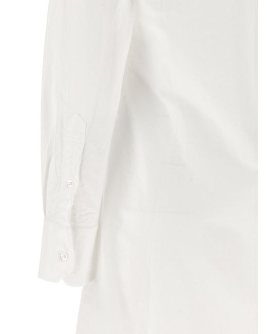 Thom Browne White 'Oxford' Chermisier Dress