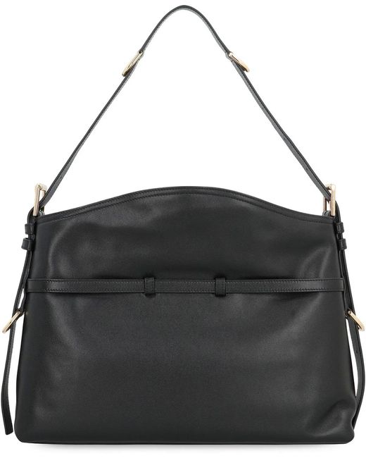 Givenchy Black Voyou Media Leather Shoulder Bag