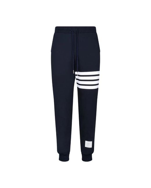 Thom Browne Blue Fleece Sweatpants for men