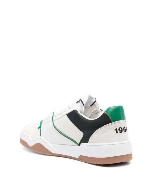 DSquared² White Low Top Leather Sneaker for men