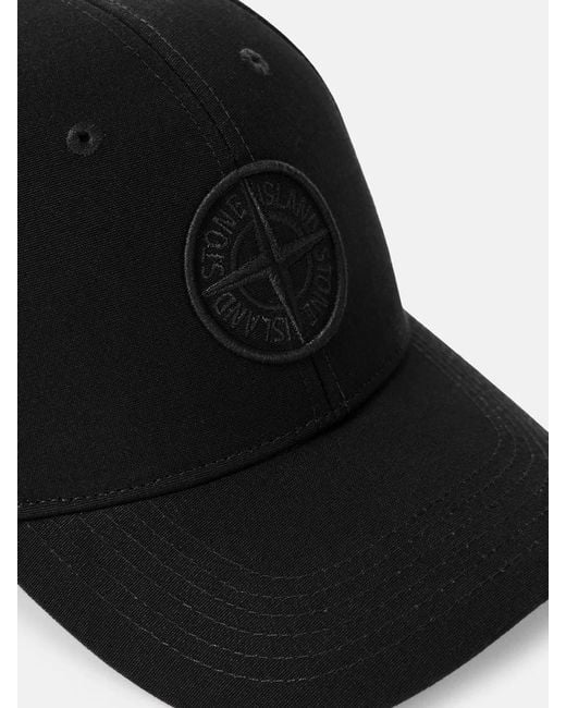 Stone Island Black 9100013 Baseball Cap for men