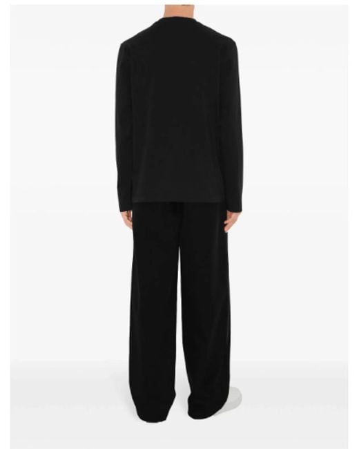 Burberry Black Ekd Print Cotton Sweatshirt for men