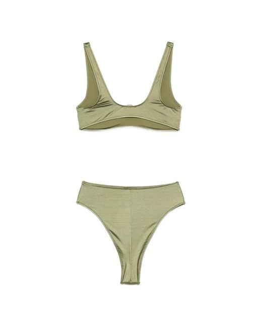VENUJA Green Brassiere Bikini Set