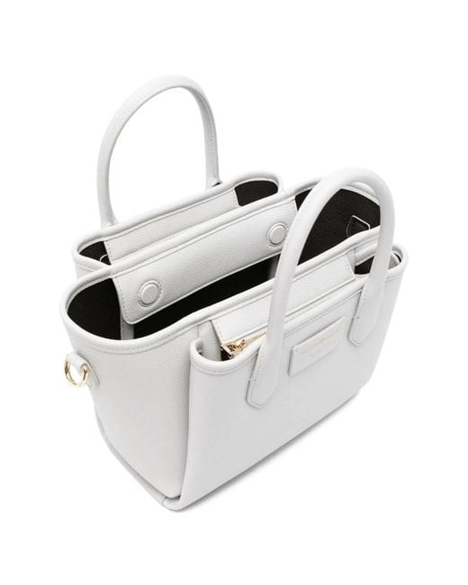 Emporio Armani White Small Shopping Bag